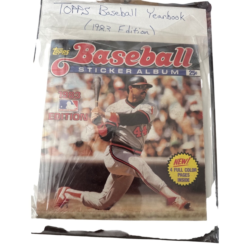 Vintage 1983 Topps Baseball Sticker Album MLB Reggie Jackson 1980s Collectible